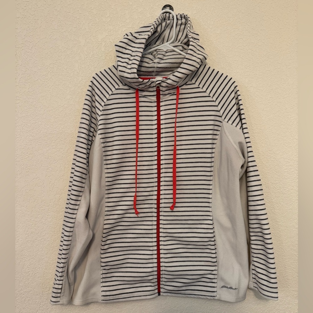 Eddie Bauer striped zip-up hoodie size 2XL
